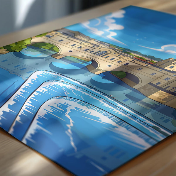 Bath Travel Print, Travel Poster of Bath, England, Cotswolds Art, English City Gift, Avon Wall Art Print