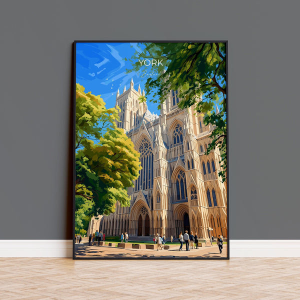 York Travel Print Wall Art, City of York Travel Poster, English Cities Art Gift, Wall Art Print