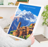 Atlas Mountains Travel Poster Wall Art, Travel Print of Atlas Mountains Art Lovers Gift, Morocco Wall Art NQ Media Designs