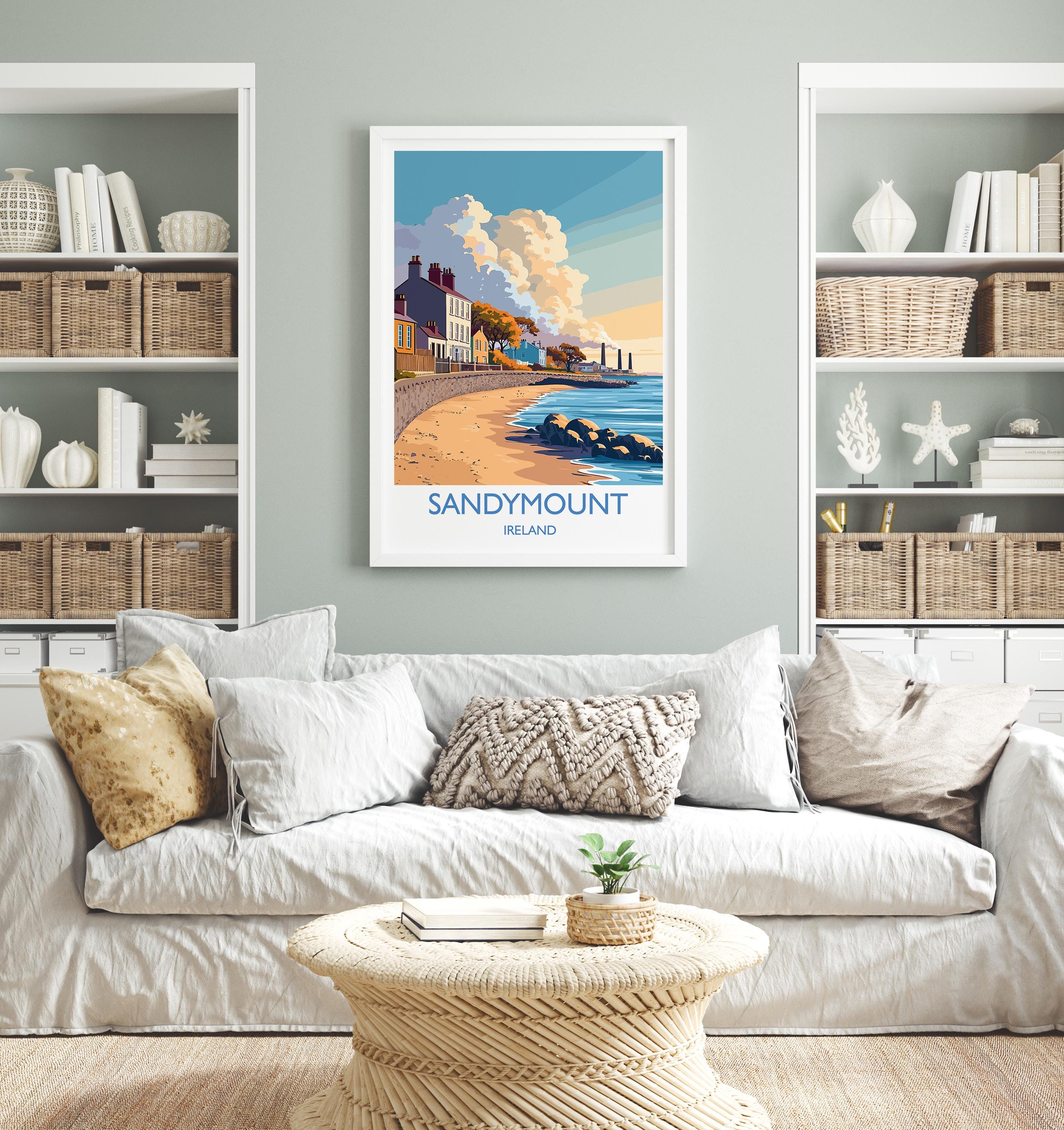 Sandymount Poster, Travel Print of Sandymount, Dublin, Ireland Coast, Travel Wall Art Gift NQ Media Designs