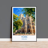 York Travel Poster Wall Art, City of York Travel Print, English Cities Art Gift, Wall Art Print NQ Media Designs