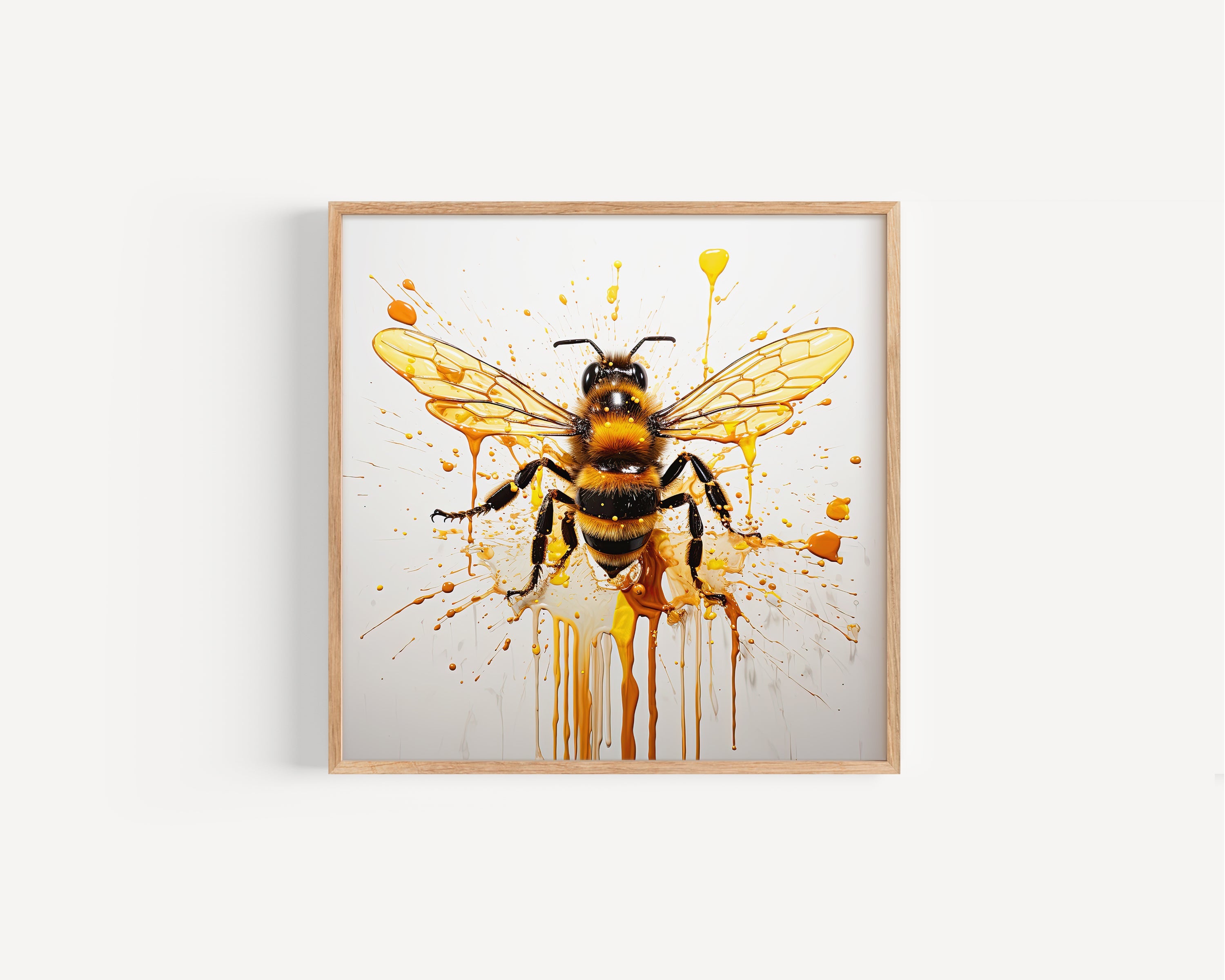 Bumble Bee Modern Abstract Print, Modern Abstract Bee Art Lovers Gift, Wall Art Poster NQ Media Designs