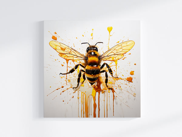 Bumble Bee Modern Abstract Print, Modern Abstract Bee Art Lovers Gift, Wall Art Poster