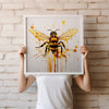 Bumble Bee Modern Abstract Print, Modern Abstract Bee Art Lovers Gift, Wall Art Poster
