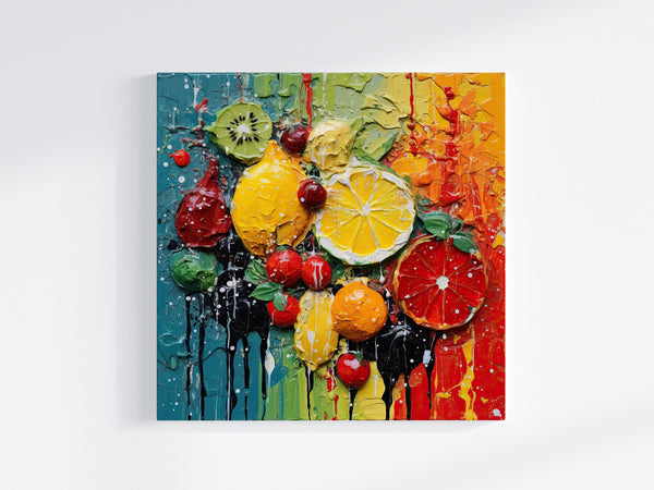 Fruit Abstract Art Colourful Kitchen Modern Design Decor Print Wall Art Picture