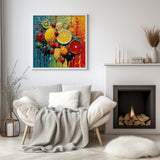 Fruit Abstract Art Colourful Kitchen Modern Design Decor Print Wall Art Picture NQ Media Designs