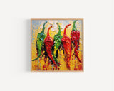 Peppers Abstract Art Colourful Kitchen Modern Design Decor Print Wall Art Picture NQ Media Designs