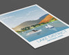 Lake District Travel Print, Travel Poster of Lake District, National Park, Cumbria
