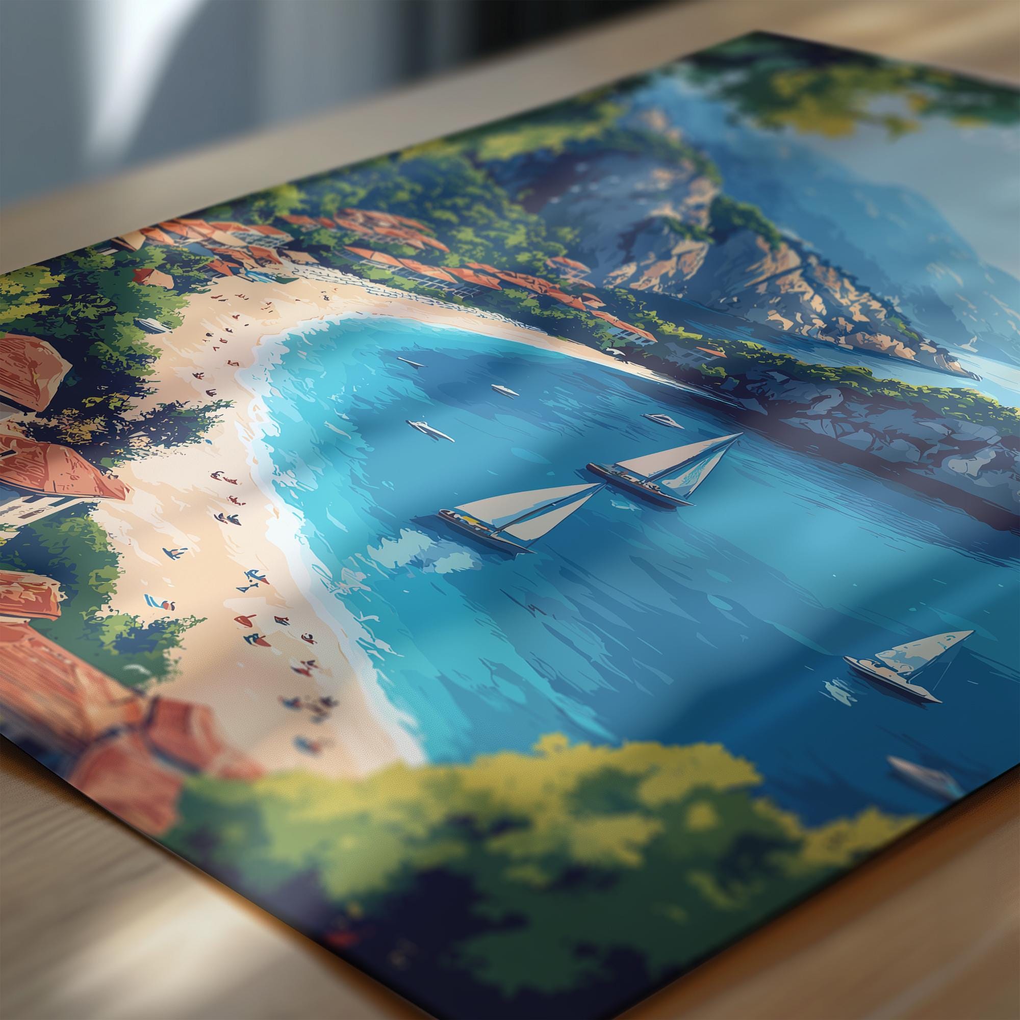 Oludeniz Travel Poster Wall Art, Travel Print of Oludeniz, Turkey Wall Art, Oludeniz Art Lovers Gift, Wall Art Print NQ Media Designs