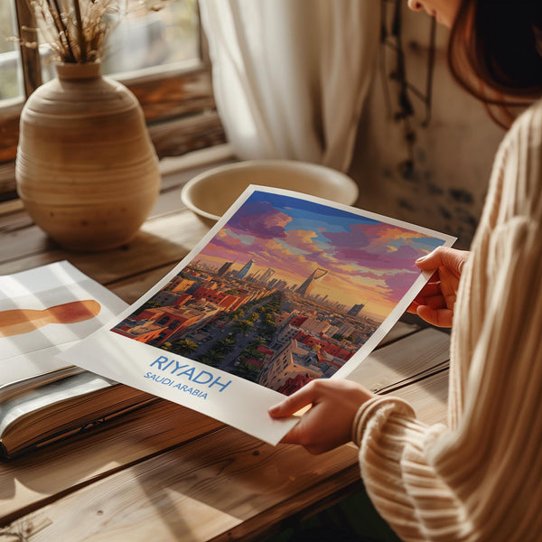 Riyadh Poster Wall Art, Riyadh Travel Print, Saudi Arabia Wall Art Gift, Riyadh Art Lovers Gift, Travel Wall Decor