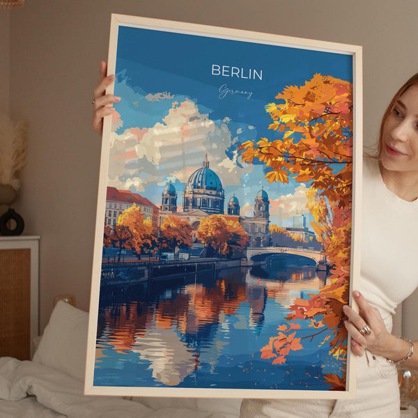 Berlin Travel Poster Wall Art, Travel Print of Berlin, Berlin Art Lovers Gift, Germany Art Gift