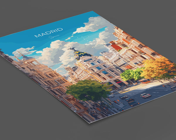Madrid Travel Poster, Travel Print of Madrid , Spain Poster, Madrid Wall Art Lovers Gift, Spain Art Gift