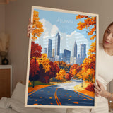 Atlanta Travel Poster, Travel Print of Atlanta, Georgia, Atlanta Art Lovers Gift, USA Gift, Wall Art Print NQ Media Designs