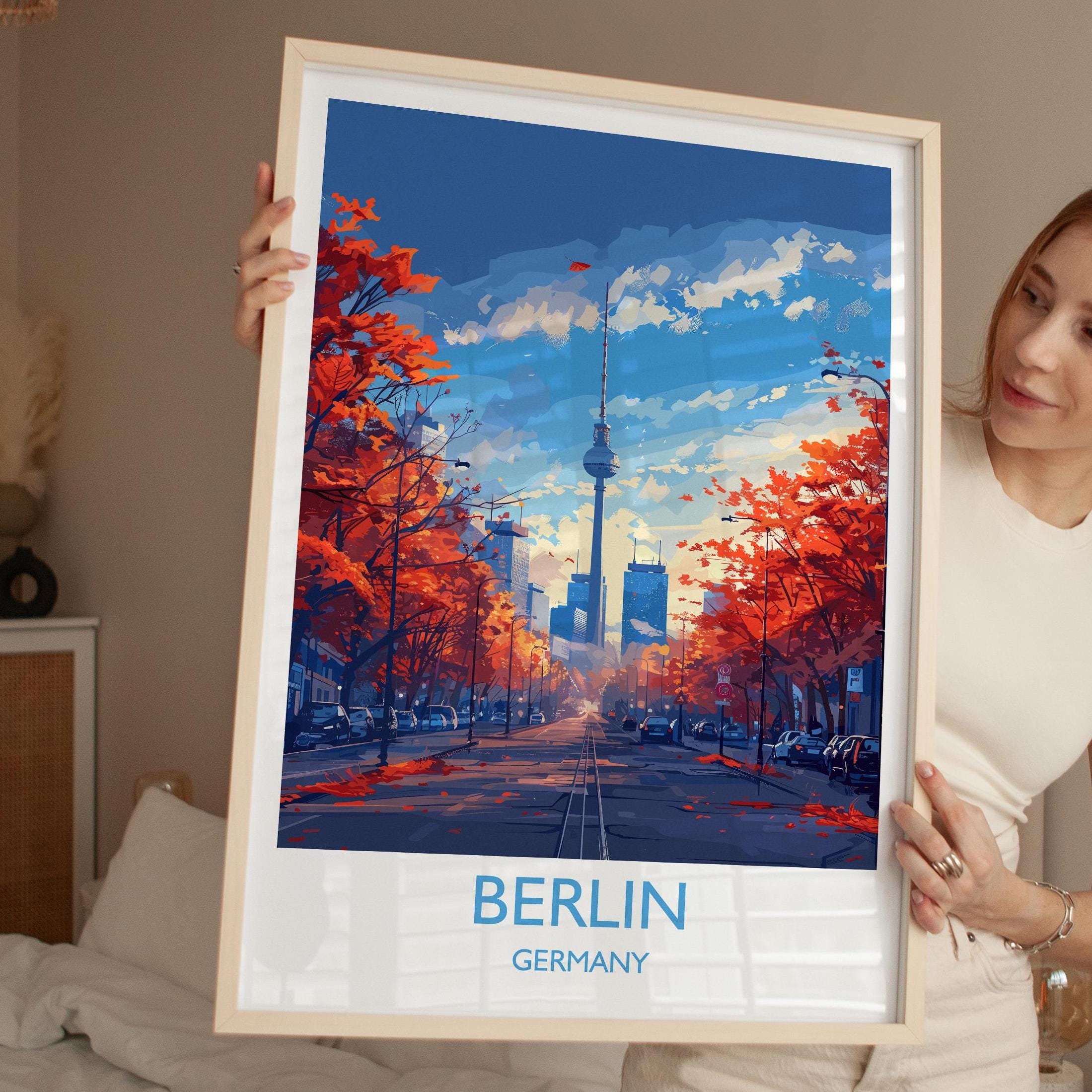 Berlin Travel Print Wall Art, Travel Poster of Berlin, Berlin Art Lovers Gift, Germany Art Gift NQ Media Designs