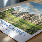 Fountains Abbey Travel Print | Studley Royal, Yorkshire Wall Art