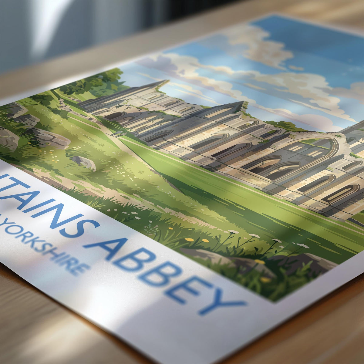 Fountains Abbey Travel Print | Studley Royal, Yorkshire Wall Art