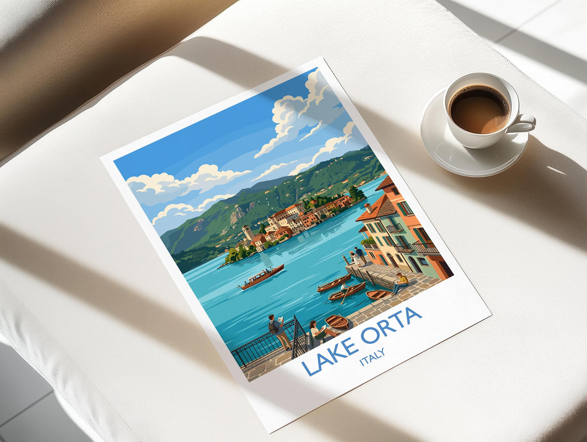 Lake Orta Travel Print | Orta San Giulio, Italy Wall Art