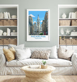 Philadelphia City Art Print, Philadelphia Skyline View, Pennsylvania Travel Poster, US City Gift NQ Media Designs