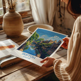Skipton Travel Print Wall Art, Travel Poster of Skipton, Skipton Art Print, North Yorkshire Wall Print, Yorkshire Art Lovers Gift NQ Media Designs