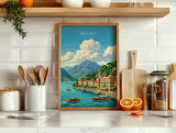 Bellagio Lake Como Travel Poster | Lombardy, Italy Wall Art
