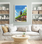 Leeds Travel Wall Art Poster, Travel Print of Leeds, West Yorkshire Wall Print, English City Art Gift NQ Media Designs