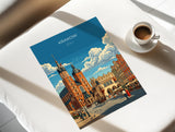 Krakow Poland Poster, St Mary’s Basilica Wall Art, Main Market Square Print, Polish Travel Poster, Krakow Gift