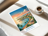 Darwin Australia Travel Poster, Darwin Waterfront Wall Art, Northern Territory Print, Tropical Cityscape Illustration, Australia Art Decor
