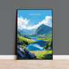 Snowdon Travel Poster Wall Art, Snowdon Travel Print, Wales, Welsh Art, Snowdonia Art lovers Gift, Wall Art Print NQ Media Designs