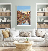 Colmar France Travel Print, Alsace Village Wall Art, Little Venice Canal Poster, Colourful Houses Illustration, Europe Decor