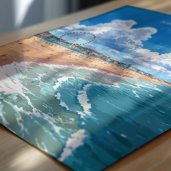 Skegness Travel Print Wall Art, Travel Poster of Skegness, England, Lincolnshire Seaside Art Lovers Gift, Travel Art Gift