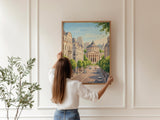 Bucharest Travel Print, Romanian Athenaeum Wall Art, Bucharest City Poster, Historic Architecture Illustration, Europe Decor, Romania Gift