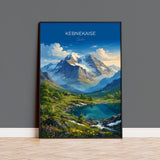 Kebnekaise Sweden Travel Print, Swedish Lapland Mountain Wall Art, Kebnekaise Poster, Scandinavian Landscape, Nordic Travel Poster