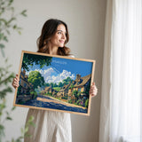 Cotswolds Landscape Travel Poster Wall Art, Travel Print of Cotswolds, Cotswolds Art Lovers Gift, English Countryside NQ Media Designs