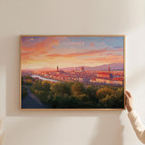 Florence Travel Poster Wall Art City Landscape, Travel Print of Florence, Tuscany Art Lovers Gift,Italy Art Gift NQ Media Designs