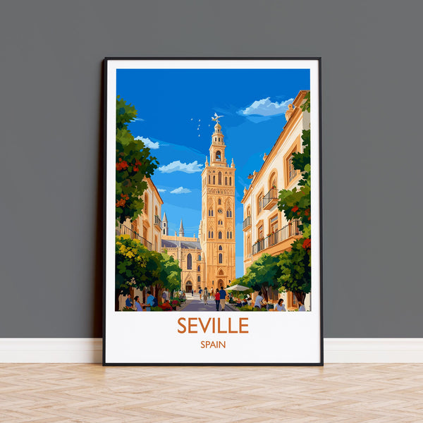 Seville Travel Wall Art, Spain Print, Seville Art Gift, Traveller Gift Art Poster, Holiday Gift
