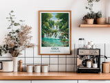 Krka National Park Waterfalls Poster, Croatia Travel Print, Skradinski Buk Wall Art, Croatian Landscape Illustration, Nature Lover Gift NQ Media Designs