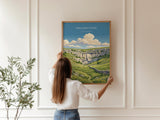 Malham Cove Poster, Yorkshire Dales Wall Art, North Yorkshire Print, England Travel Poster, Malham Gift
