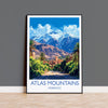 Atlas Mountains Travel Print Wall Art, Poster of Atlas Mountains Art Lovers Gift, Morocco Desert Wall Art NQ Media Designs