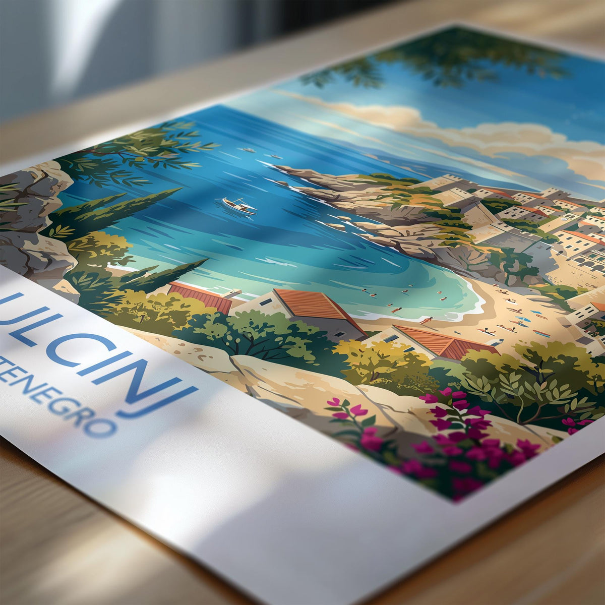 Ulcinj Travel Print | Old Town, Montenegro Wall Art