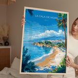 La Cala de Mijas Travel Print, Travel Poster of La Cala de Mijas, Spain, Malaga Gift, Spain Gift Art, Wall Art Print NQ Media Designs
