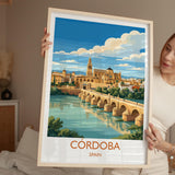 Cordoba Spain Print, Mezquita Wall Art with Border, Andalusia Poster, Spain Travel Print, Cordoba Gift Print
