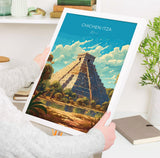 Chichen Itza Travel Print, Travel Poster of Chichen Itza, Mexico, Chichen Itza art lovers gift, Travel Gift NQ Media Designs
