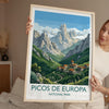 Picos De Europa National Park Travel Print Wall ArtTravel Poster of Picos De Europa, Spain Art Lovers Gift, Wall Art Print
