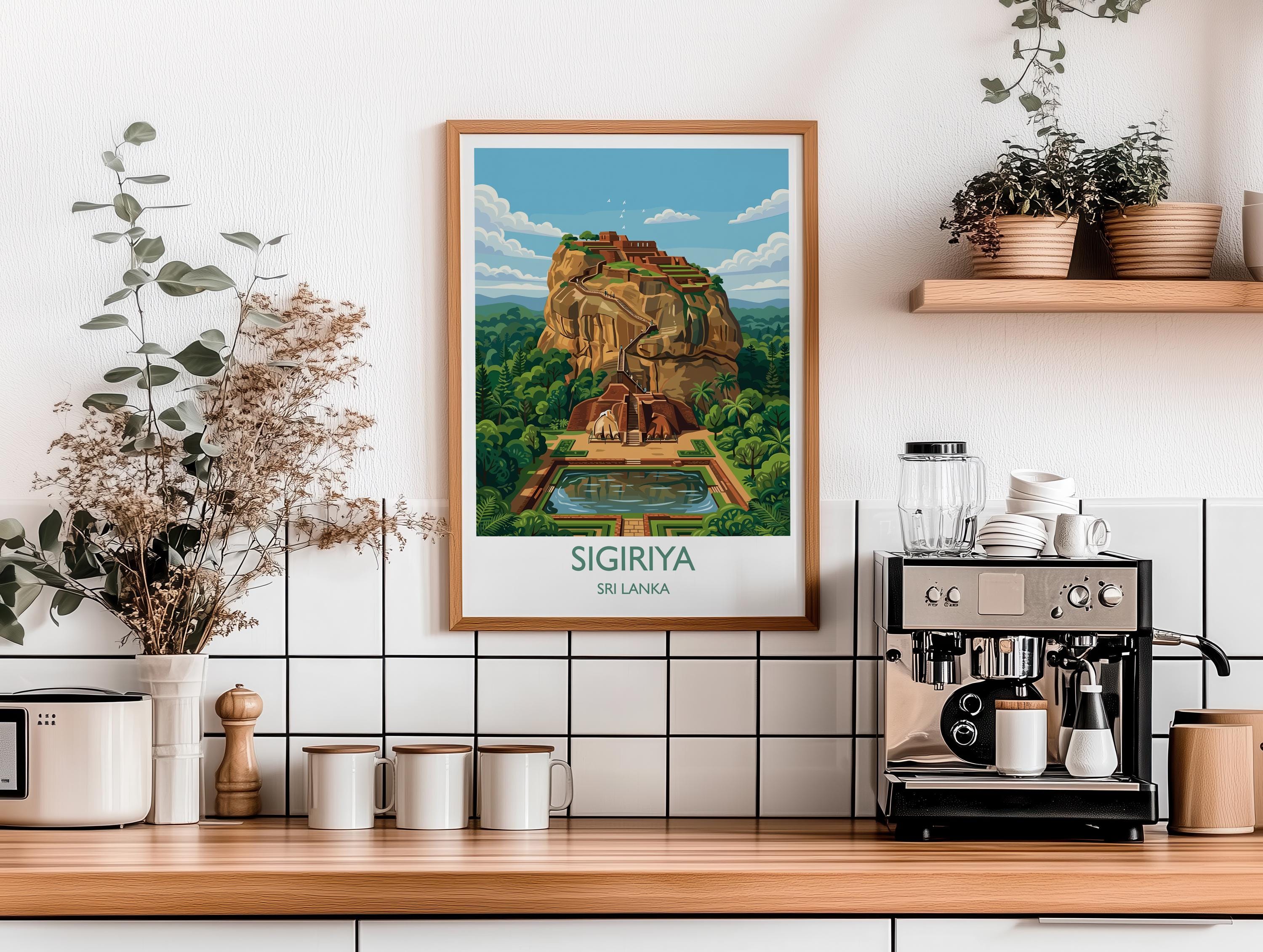 Sigiriya Travel Print Wall ArtTravel Poster of Sigiriya, Sri Lanka Art Lovers Gift, Wall Art Print NQ Media Designs