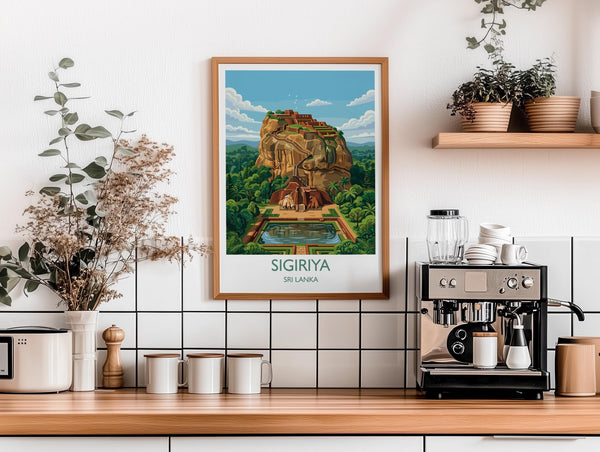 Sigiriya Travel Print Wall ArtTravel Poster of Sigiriya, Sri Lanka Art Lovers Gift, Wall Art Print