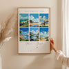 Favourite Places Travel Gift, Personalised Travel Memories Poster, Travel Print Collage, Custom Souvenir Gift for Travel Lovers