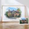 Personalised Watercolour Home Portrait, House Portrait, House Warming Gift, New Home Gift, First Home, Digital Watercolour Wall Art NQ Media Designs