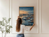 Southampton Port Travel Print, Southampton Docks Wall Art, Cruise Ship Harbour Poster, Historic Port Illustration, UK Coastal Decor