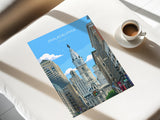 Philadelphia City Art Poster, Philadelphia Skyline View, Pennsylvania Travel Print, US City Gift NQ Media Designs