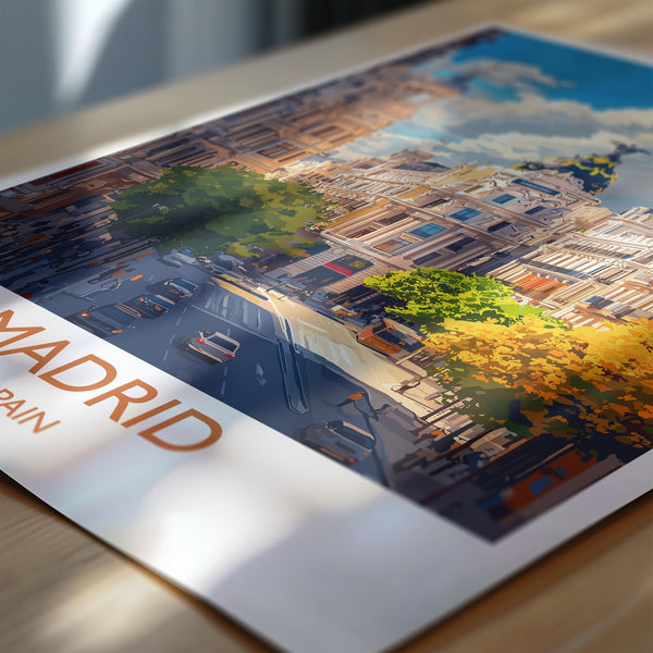 Madrid Travel Wall Art, Spain Print, Madrid Art Gift, Traveller Gift Art Poster, Holiday Gift